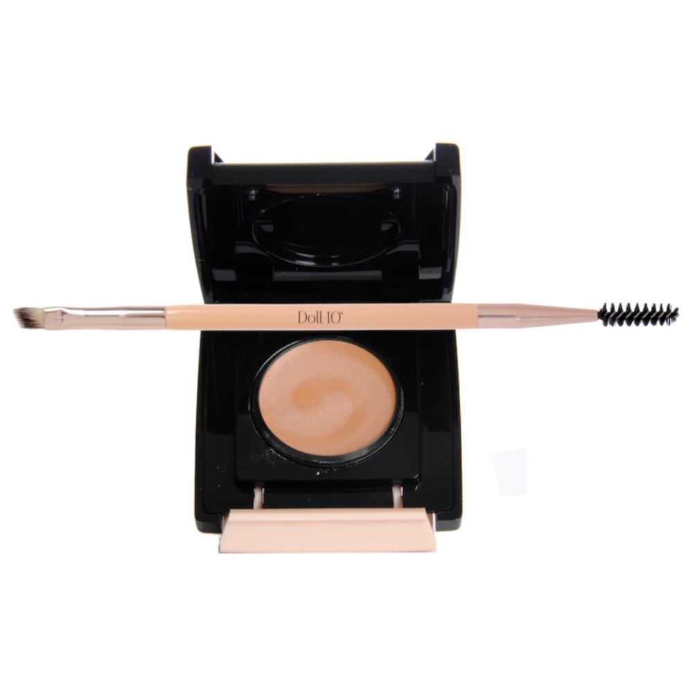 Doll 10 Blonde Brow Pomade + Double Ended Brow Brush Bundle